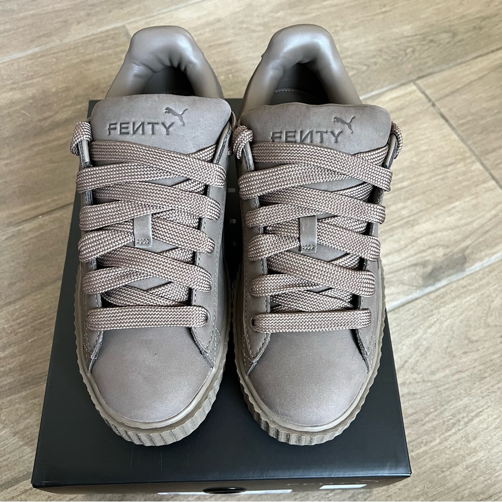 Puma Fenty Platform Sneakers in Taupe Brown - Picture 5 of 10